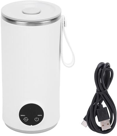 Hervidor eléctrico de viaje, inalámbrico, 6000 mAh, recargable, portátil, mini hervidor de camping de 400 ml, hervidor eléctrico de acero inoxidable, 4 engranajes, hervidor de agua caliente de viaje
