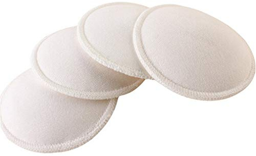4PCS Washable Nursing Pads Natural and Reusable Soft Absorbent Breast Pad Cost-effective and Durable