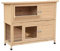 VOSS.PET Kaninchenstall Hanna, Kleintierstall, aus lasiertem Fichtenholz mit Zwei Ebenen, Hasenstall, naturbraun in den Maßen 122x50x101cm