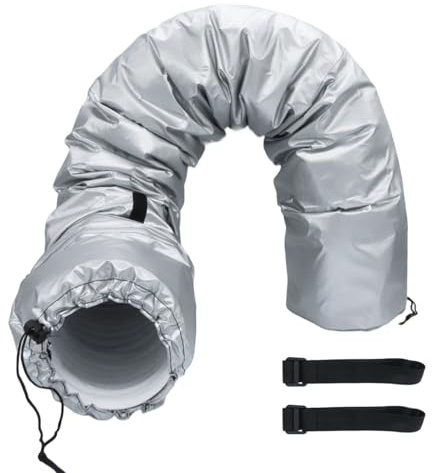 HUAREW Cubierta de Manguera de Aire Acondicionado, Cubierta de Manguera de Aire Acondicionado Portátil para Universal Tanto de Conducto de Escape de 5 Pulgadas Como 5.9 Pulgadas de Diámetro