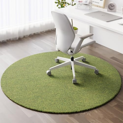 Hixingo Ronda Alfombra Escritorio Suelo Grande, Protector Suelo Silla Ruedas Gaming Antideslizante Alfombrilla de Protección para Suelos Duros-Resistente a los Arañazos (120cm,TPE-Verde)