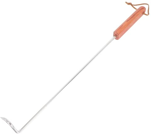 GETAJGHSD Gancio per Barbecue in Acciaio Inox Manico in, Utensile Multiuso per Girare Carne e Bistecche, per Grigliate all’Aperto e Arrosti in Giardino