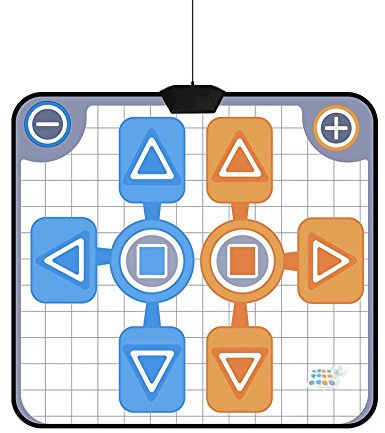Dansmatta, dubbel person halkfri dans dansmatta matta dans aktiv livsdyna kontroll med USB dans stegdynor till PC för Wii-konsolspel.