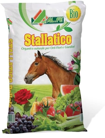 acquaverde 2 Sacchi da 25 kg Stallatico Letame Organico Naturale