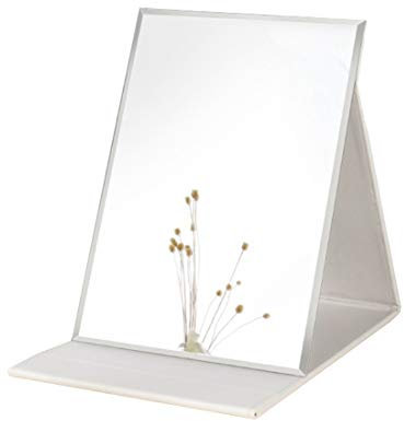 Zcooooool Specchio Specchio per il trucco Super HD portatile grande Specchio per trucco multi-stand Angolo libero/portatile/da tavolo Specchio pieghevole,25.5X18 cm (10X7 pollici)