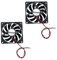 JZK 2 pz DC 24 V 8010 silenzioso ventola di raffreddamento con fili, PC ventola 80 mm, ventola del case computer 8 cm x 8 cm x 1 cm, dc brushless ventola 24 v, ventola 3d ventilatore con cavo