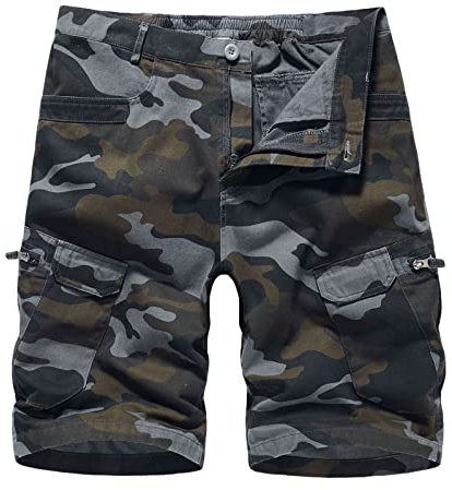 2023 Pantalones Cortos Hombre Verano Moda Trabajo Casual Pantalones Camuflaje Pants Deporte Jogging Pantalon Fitness Chandal Hombre Al Aire Libre Pantalones de Trekking Multibolsillos
