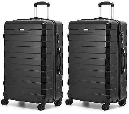 RMW Suitcase 2 Piece Cabin 20 Carry On Hand Luggage Hard Shell | Lightweight with TSA Combination Lock, 4 Dual Spinner Wheels, Telescopic Handle, Durable Travel Trolley Case