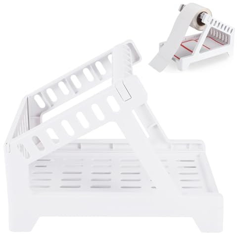 1pcs Label Holder Thermal Label Tray,Printer Paper Holder Label Rack Reel,Label Holder for Thermal Label Roll,Plastic Printer Label Holder,Thermal Label Printer Holder Accessory for Office Home,White