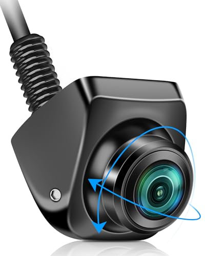 Vtopek Retrocamera Auto AHD 1080P Telecamera Retromarcia Auto Ruotabile di 360° Telecamera Posteriore Auto Installazione Senza Foratura Retrocamera Camper con Visione notturna IP69K Impermeabile