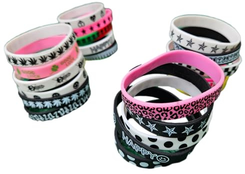 Fat-catz-copy-catz 5x Fashion Unisex Patterned Silicone Rubber Wrist Band Friendship Bracelets For Festivals Gifts