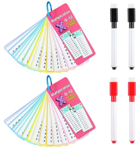 30 Pcs Times Tables Poster and Multiplication Tables Times Tables Flash Cards and Math Games Learning Charts with 4 Whiteboard Pens Home Resources Time Tables﻿