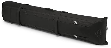Osprey Mountain Bound Roller – Ski and Snowboard Winter Travel Bag with Oversized Wheels – Durable, Water-Resistant Design with NanoTough™ Fabric and Padded Protection, Black