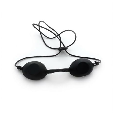YIPFEN 2 Pcs Lunettes Bronzage Lunettes de Solarium Silicone Souple Durable Confortable Lunettes de Protections Noir Convient à la Clinique de Beauté ou à la Maison