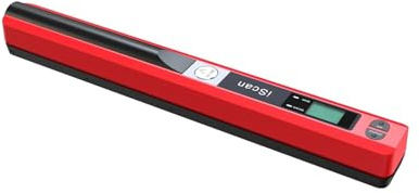 Bärbar iScan Wand Handhållen skanner A4 Dokumentskanner 900 DPI USB2.0 for hemmakontor Fotoskanning Stöder JPG/PDF-format(Red 32G)