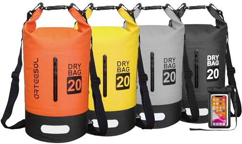 Blackace arteesol 5L 10L 20L 30L Waterproof Sac Sec/Sac Sac étanche avec Longue Sangle réglable pour Kayak en Bateau Excursion en canoë