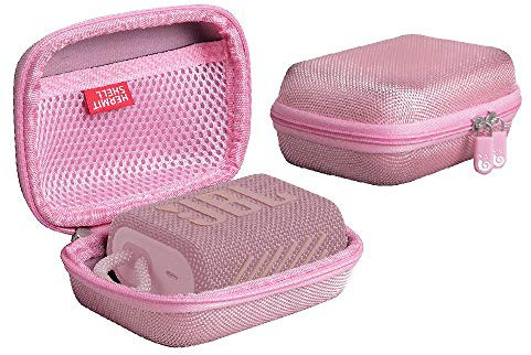 Hermitshell Hartschalen-Reiseetui für JBL Go 4 / JBL GO 3 Wasserfester, tragbarer Lautsprecher (Rosa)