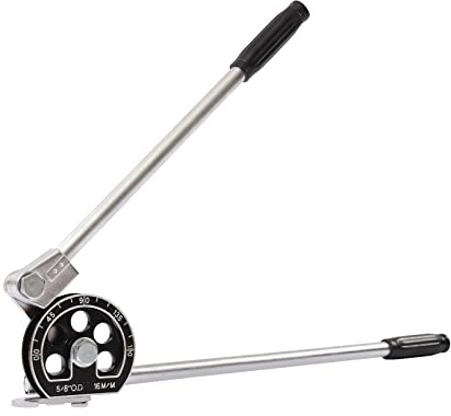 5/8 Pipe Tube Bender, 180° Manual Pipe Tubing Bender Roller, for Stainless Steel Iron Aluminum Copper Pipe Tube Bending Tool