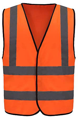 Orange high vis Reflective Vest High Visibility orange hi viz vis Executive Waistcoat