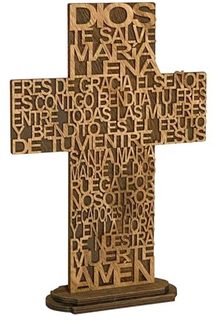Paquete de 6 cruces de madera rústica de 12 pulgadas, cruz de mesa de madera quemada, cruz rústica para decoración religiosa de iglesia, regalos de oración