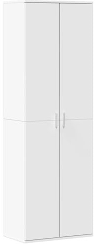 vidaXL Högskåp vit 60x35x180 cm konstruerat trä
