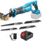 Cordless Reciprocating Saw with Battery and Charger,Electric Hand Saw for Cutting Wood,0-4000SPM Stroke Speed Reciprocating Saws with 4 Replaceable Saw Blades