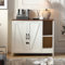 FOREST GRAVITY Katzenschrank Katzentoilette Groß Katzenklo Schrank Large Cat Litter Robot Box Furniture Modern 105 * 68 * 89 cm Katzenhaus mit Tür und Separater Trennwand Antikes Weiß