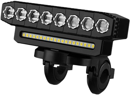 Lampe de vélo Rechargeable, Lampe de vélo, Ultra Lumineuse Rechargeable par USB, Phare LED 500 lumens et feu arrière R, 6 Modes, Lampe de Poche étanche en T, Accessoires pour Hommes, Femmes et