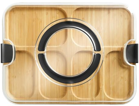 de carne y queso y frutas | Tabla de madera con tapa de compartimento, tabla de cortar de madera Charterry - Tabla de cocina para fiesta en el hogar para bandeja de servir cocina, aperitivos