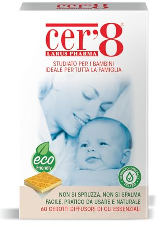 LARUS Pharma Cer'8 Cerotti Diffusori di Oli Essenziali, Confezione Speciale da 60 Pezzi