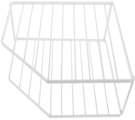 Zerodeko Kitchen Pot and Pan Rack Corner Shelf White Metal Organizer Thickened Frame for Kitchen Counter and Pantry Storage