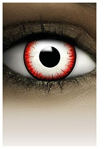 FXContacts Halloween Kontaktlinser – Färgade Cosplay Linser utan Styrka – Undead Zombie – 1 Par Daglinser – Förvandla dig till en UNDEAD ZOMBIE