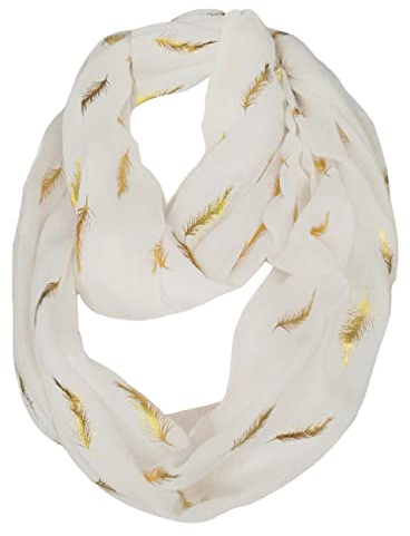 FAIRYGATE Scarf Gifts for Women Lightweight Scarves Snoods Infinity Scarfs Ladies Leaf Print Head Neck Soft Loop 37225