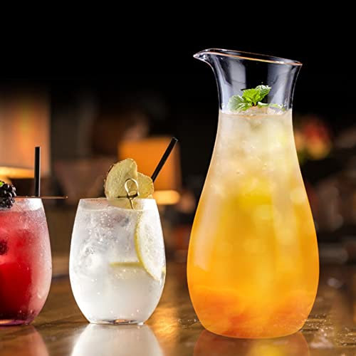 Bouteille de Jus Transparente en Acrylique Cruche d'eau Récipient de Boisson de Vin Bouilloire Carafe pour Bar Maison Large Gamme d'applications Cette Cruche Est une Bouteille