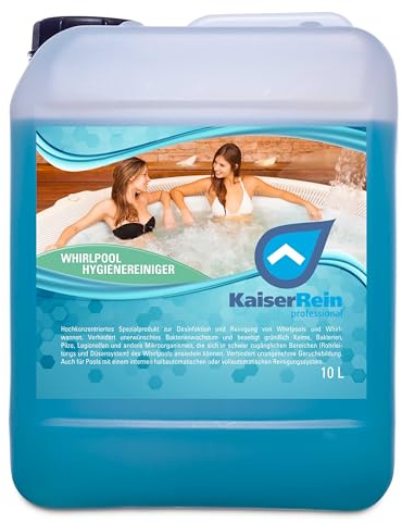 KaiserRein Whirlpool Desinfektionsmittel 10L (2x5l) ohne Chlor - Wasserpflege und Reinigung für Eisbäder, Whirlpools, Pools, Whirlpool Reiniger Desinfektion, Whirlpoolreiniger, Poolreiniger