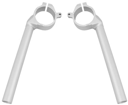HAONEL 49mm Clip On Handlebars Left & Right Aluminum Motorcycle Handle Bar Fork Tube Handlebar Replacement for Yamaha YZF R1 YZF-R1 2009-2014 (Silver)