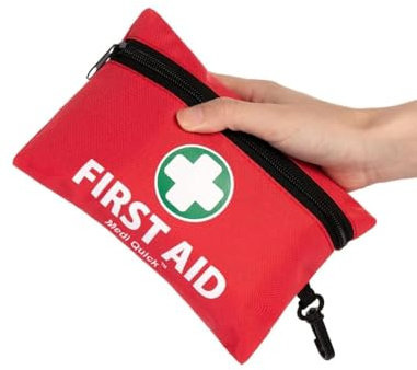 Medi Quick 110 pezzi: kit di pronto soccorso premium, per lavoro, viaggi, zaino in spalla, kit Medi, un must per chiunque cerchi un primo soccorso per casa o in viaggio, auto, vacanza. Ufficio.