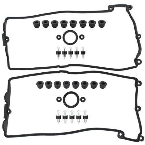 Zylinder Ventildeckeldichtung Satz Zylinderkopfhaube Dichtung Motor Ventildeckel Gummidichtung Dichtring Dichtungssatz links und rechts für 5er E60 E61 Touring 6er E63 6er E64 7er E65 X5 E53 X5 E70
