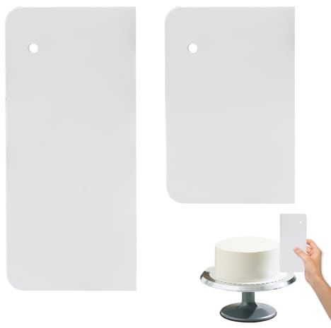 2Pcs Cake Scraper, Cake Decorating Tools, Cake Smoother, Cake Tools, Cake Scraper Buttercream Smoother, Scraper Cake Edge Smoother Cream Scraper for Cake Cream Baking Decorating