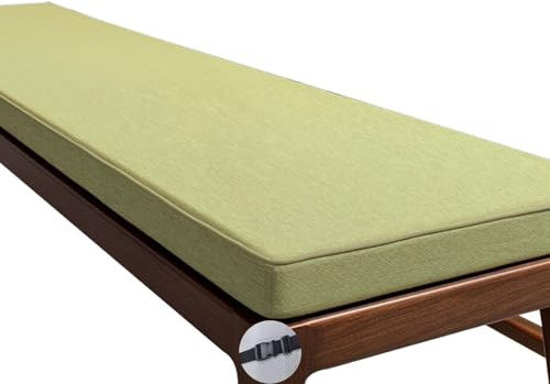 uyeoco Cojín de Banco Exterior/Interior - 5cm de Grosor Antideslizante Extraíble Cojín para Asiento - para Muebles de Jardín, para Cocina, Porche, Cerveza, Terraza(Spring Green,120x50cm/47x20in)