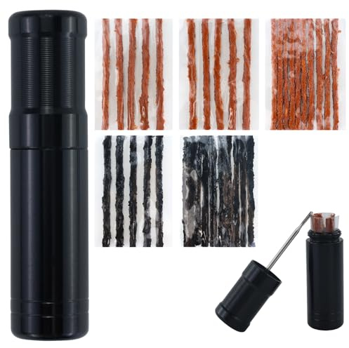 EUGENEKELLY Kit Riparazione Tubeless,Riparazione per Riparazione Gomme Bicicletta,Vermicelli Guasti per Biciclette,con 1 Riparazione Pneumatici E 35 Strisce Adesive per Attrezzi di Fissaggio