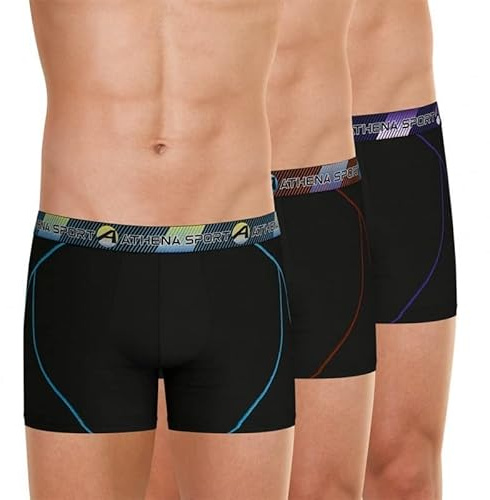 Athena - Lot de 3 Boxers Homme Athena Sport Training Dry - Microfibre Ultra Extensible Respirante, Séchage Rapide - Label Oeko-TEX® Standard 100