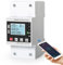 Ailao 220V 63A Contador de corriente wifi tuya Smart Meter con protección contra sobretensiones protección contra bajo voltaje interruptor de circuito wifi teléfono móvil mando a distancia.