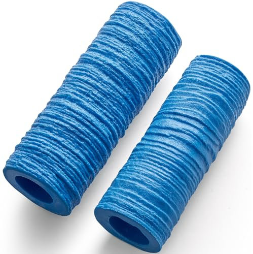 VEVOR Rodillo de Poliuretano para Sellos de Hormigón 2 Piezas 195x70 mm y 173x60 mm para Texturas de Baldosas de Piedra Impresión de Suelos de Pizarra sin Costuras para Texturizar Hormigón, Azul