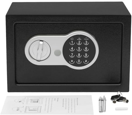 Coffre-fort électronique avec serrure à combinaison - Coffre-fort de meubles pour la maison - Pour l'argent liquide, les objets de valeur - 31 x 20 x 20 cm