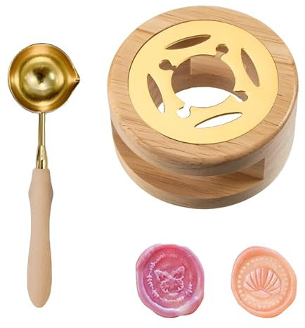 vcsjw 2 Stück Wachssiegelwärmer Schmelzset, Siegelwachs-Ofen-Werkzeug, Siegelwachs Schmelzofen, Wax Seal Warmer Kits, Für Versiegeln Von Umschlägen, Hochzeitseinladungen