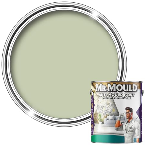 Mr Mould Anti Damp Paint Sage Green 5L – Damp Proof & Anti Condensation Wall Paint – Prevents Mould, Mildew & Condensation Build-Up – Washable, Breathable, Long-Lasting Wall & Ceiling Coating
