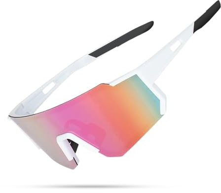 Sztqqing Gafas de Sol Deportivas,Gafas de Ciclismo,Protección UV400,de Sol para Hombre y Mujer para Andar en Bicicleta, Correr, Escalar, Pesca, Esquí,Actividades Al Aire Libre (rosado)