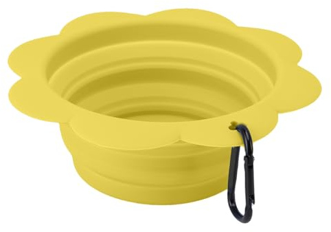 Generic Bol d'eau Pliable Portable pour Chien de Voyage, Bol Pliable en Silicone Compact et Polyvalent pour Animaux de Compagnie pour de Courts Voyages, pour Chien Imperméable et Facile à Nettoyer