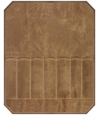 Sac à Couteaux de Chef en Toile Cirée Kaki Étui Enroulable Professionnel | Malette de Rangement Portable pour Camping, Barbecue et École Culinaire (1pcs), Ustensiles de Cuisine, et Ustensiles